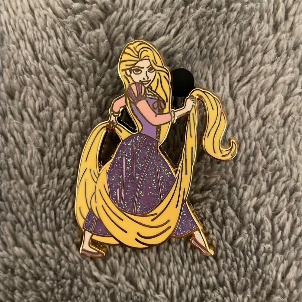 Rapunzel Princess Purple Glitter Dress Magical Hair Disneyland Disney Pin